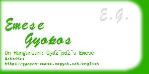 emese gyopos business card